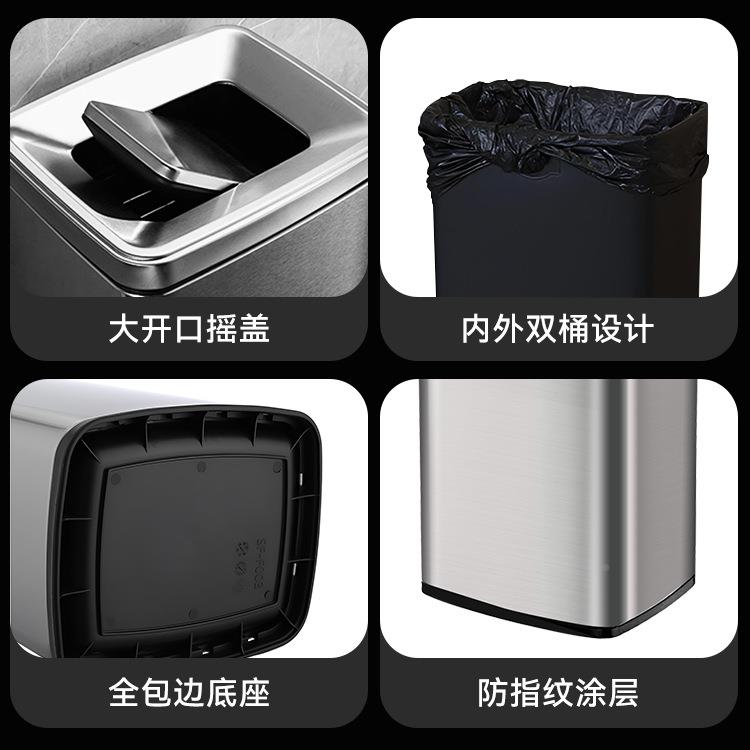 堂酒大公圾共不锈钢垃桶店商务ZGI翻盖垃圾桶