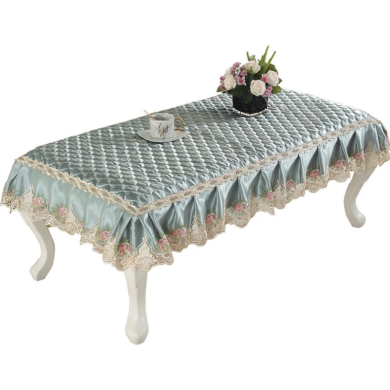 垫943桌布布艺几套罩长方形欧式蕾丝餐桌茶布客厅红电网视柜盖布