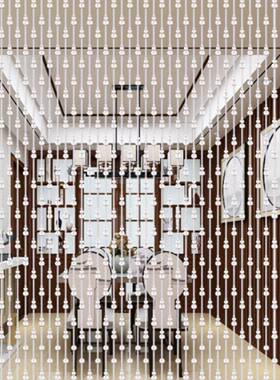 珠屏帘门帘客厅风隔断帘子过道ZOP门对饰门化解厕所玄关晶装免打