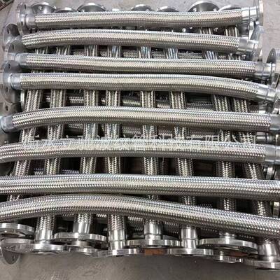 生产304不锈钢接式EZI金属软管织耐法兰式编焊软管钢厂高压金属软