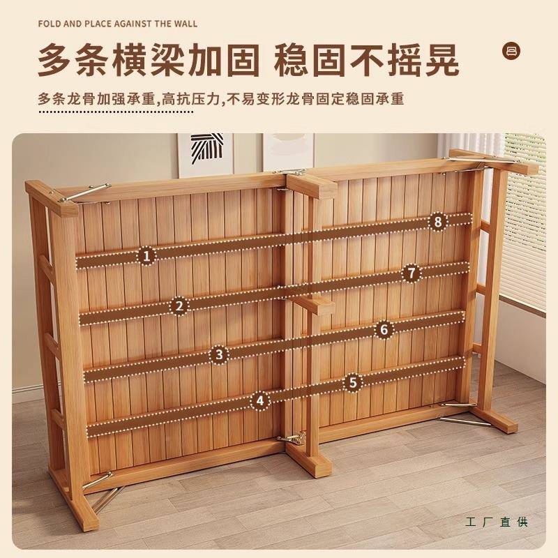 竹折叠床成床家用凉板床简易VSF午人休单人小床出租房双人硬板竹