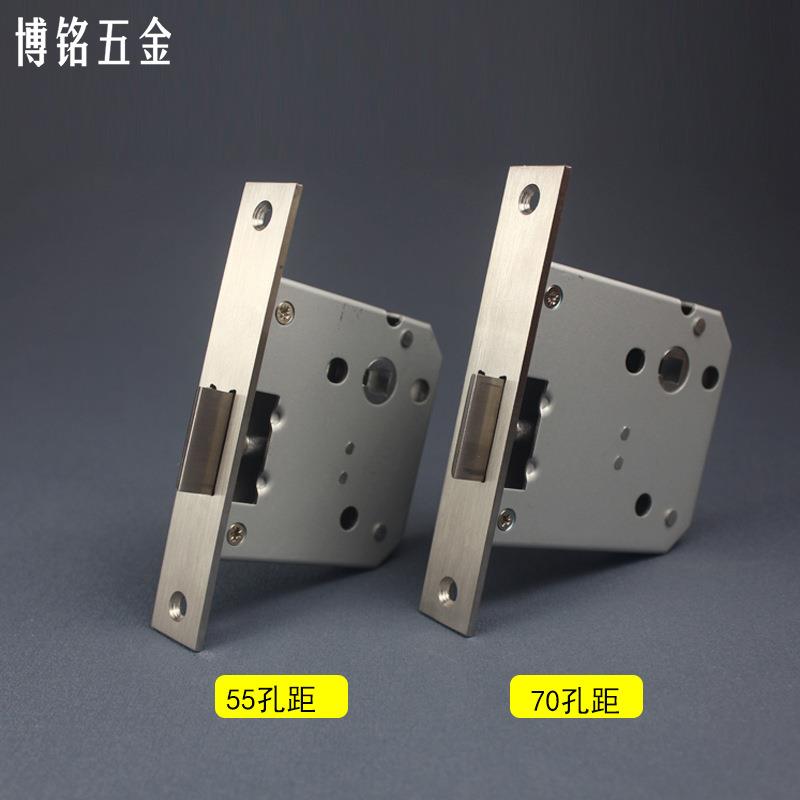 不绣钢螺冲道压纹执手分单斜舌体锁C-03+5防火门通锁锁具配件