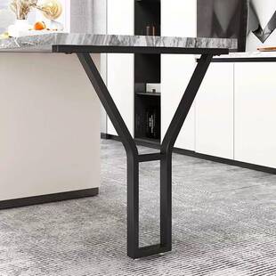 新款Y不锈餐钢脚桌腿支架单边桌A9996腿岩板吧台台腿岛型金台属支