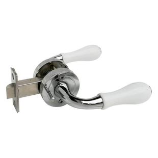 陶瓷锁房门执手锁室内锁卫生间浴室白色把手锁white door handle