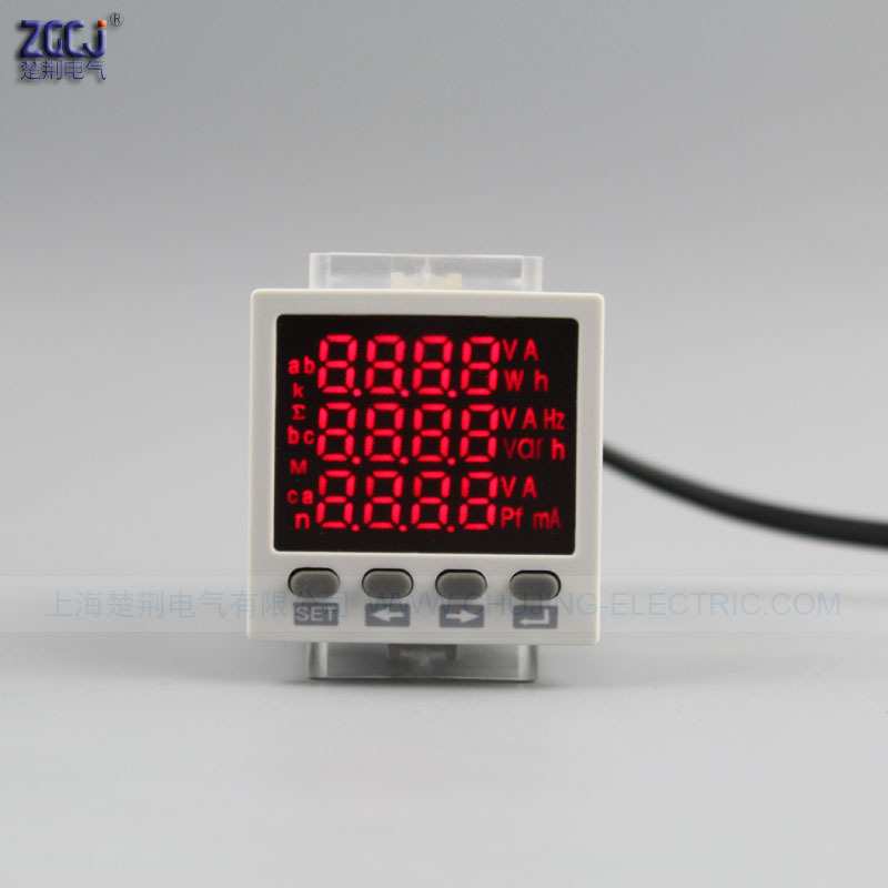 48x48 开孔尺寸45x45 多功能表 三相多功能电参数表 CJ-3D8 RS485