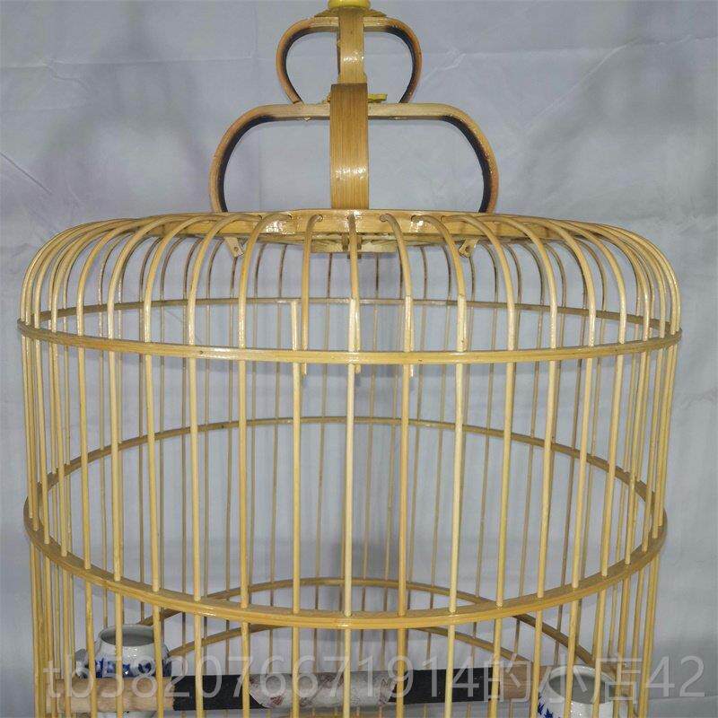 高档鸟笼具的鸟兴工竹原色哥笼八八哥笼眉笼竹笼完成全套