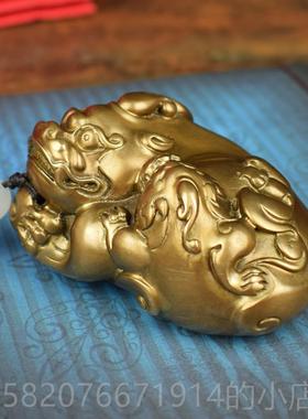 正品黄招财财母子富财貔貅文玩手把件把玩挂件工艺品镇纸摆件招礼