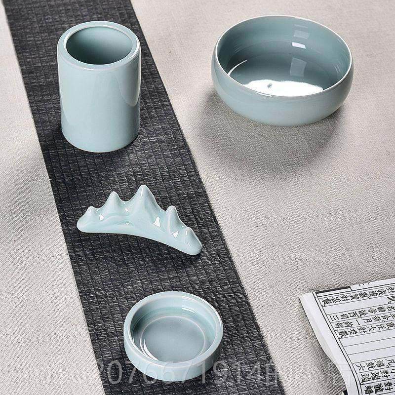 高档功多能陶汝瓷复古笔洗笔筒砚台水盂墨盘窑文房四宝书法用品套,文具电教/文化用品/商务用品,文房四宝,淘宝优惠券,粉丝福利购,淘宝优惠卷