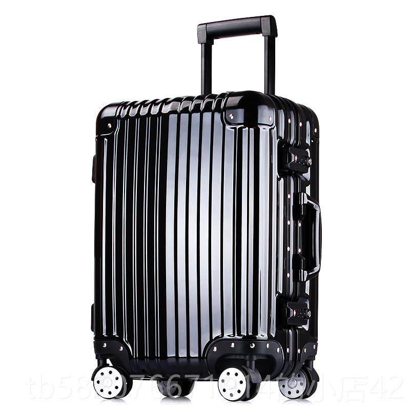 高档宋人大红色结婚铝框拉杆轮箱旅行箱女万向行李箱男密硬码箱箱