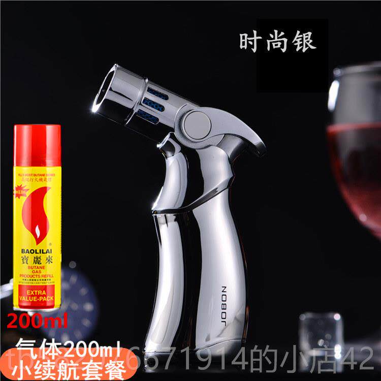 高档点邮金属焊枪喷火枪直冲防风包充气点艾灸茄叶雪打火机鸡尾酒