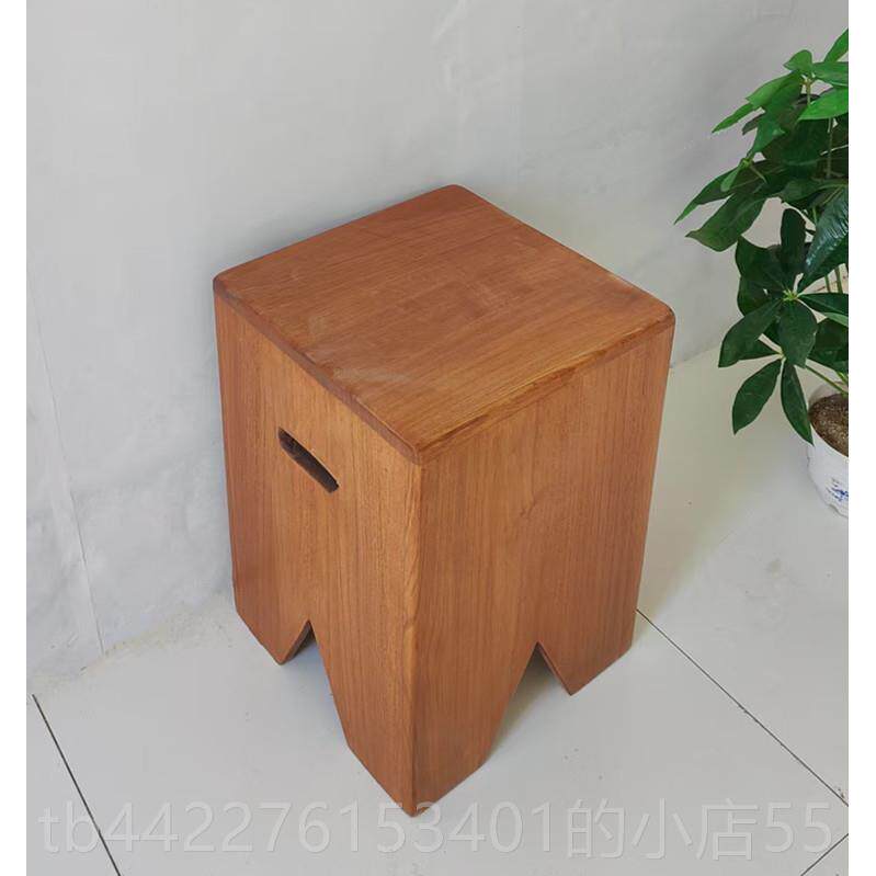 高档木小边桌几侘实寂做风家用高凳复古旧可移动茶几成套椅角几