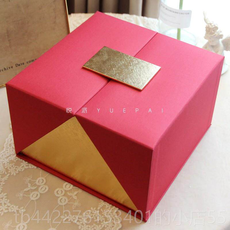 高档悦派送领高盒级礼盒结婚物喜糖包装盒红色双开导对开礼品盒空