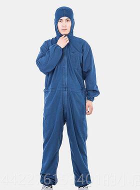 正品夏季服薄纯棉殖连体带帽透气防尘打磨喷漆养厂机维修电修厂工