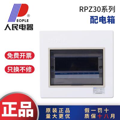 人民电器RPZ30配电箱10回路强电布线箱家用明装电表箱室内户外