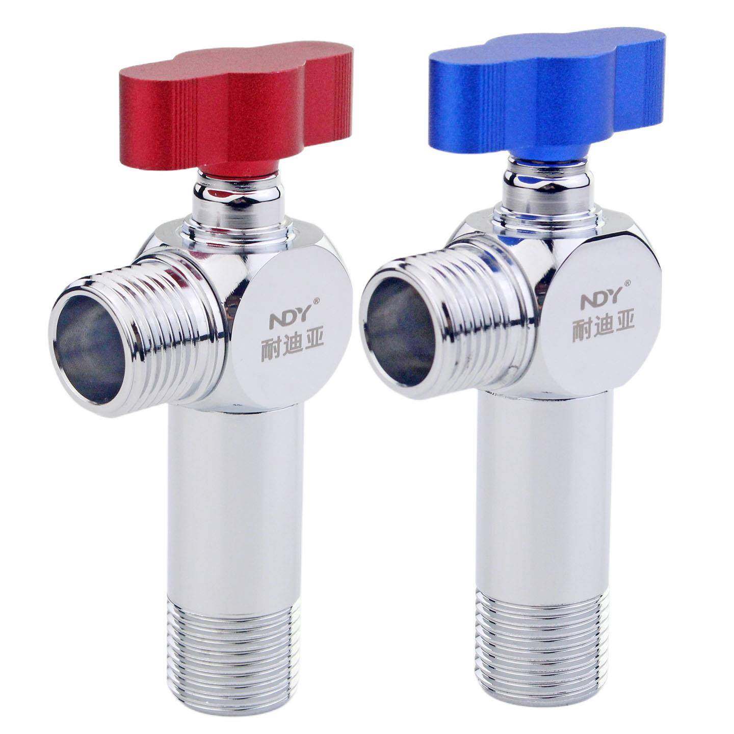 304不锈钢4分加长球芯大流量全开角阀DN15热水器龙头专用球芯角阀