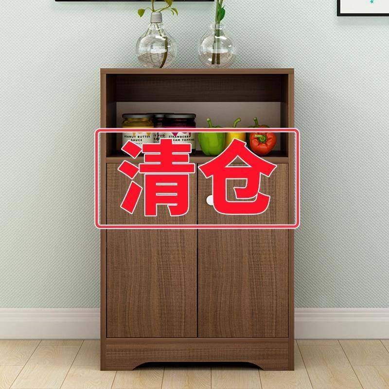 落地餐边柜靠墙一体简易橱柜家用厨房客厅收纳柜茶水柜子储物柜