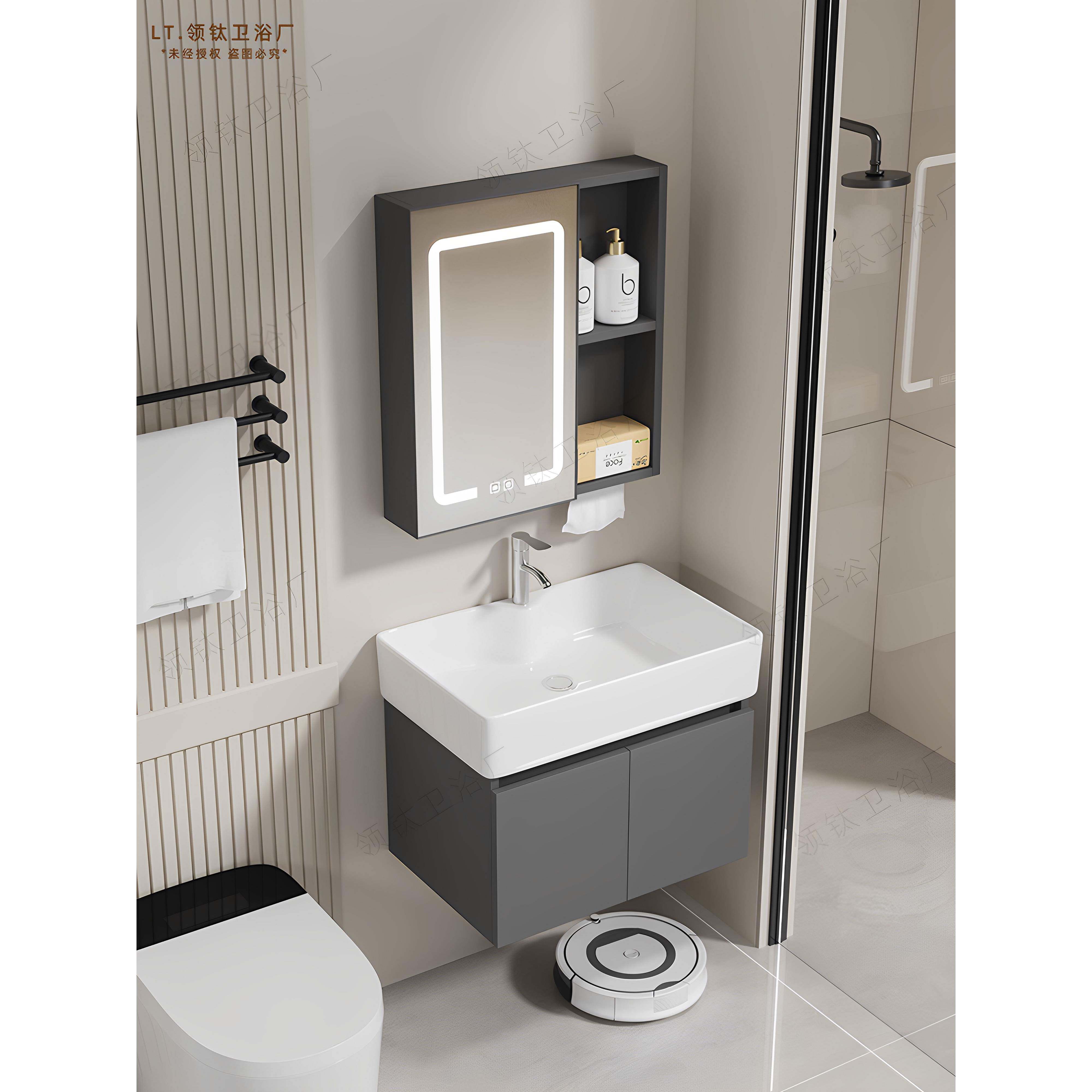 蜂窝铝小户型浴室柜组合卫生间洗脸盆挂墙式洗手盆北欧洗漱台盆