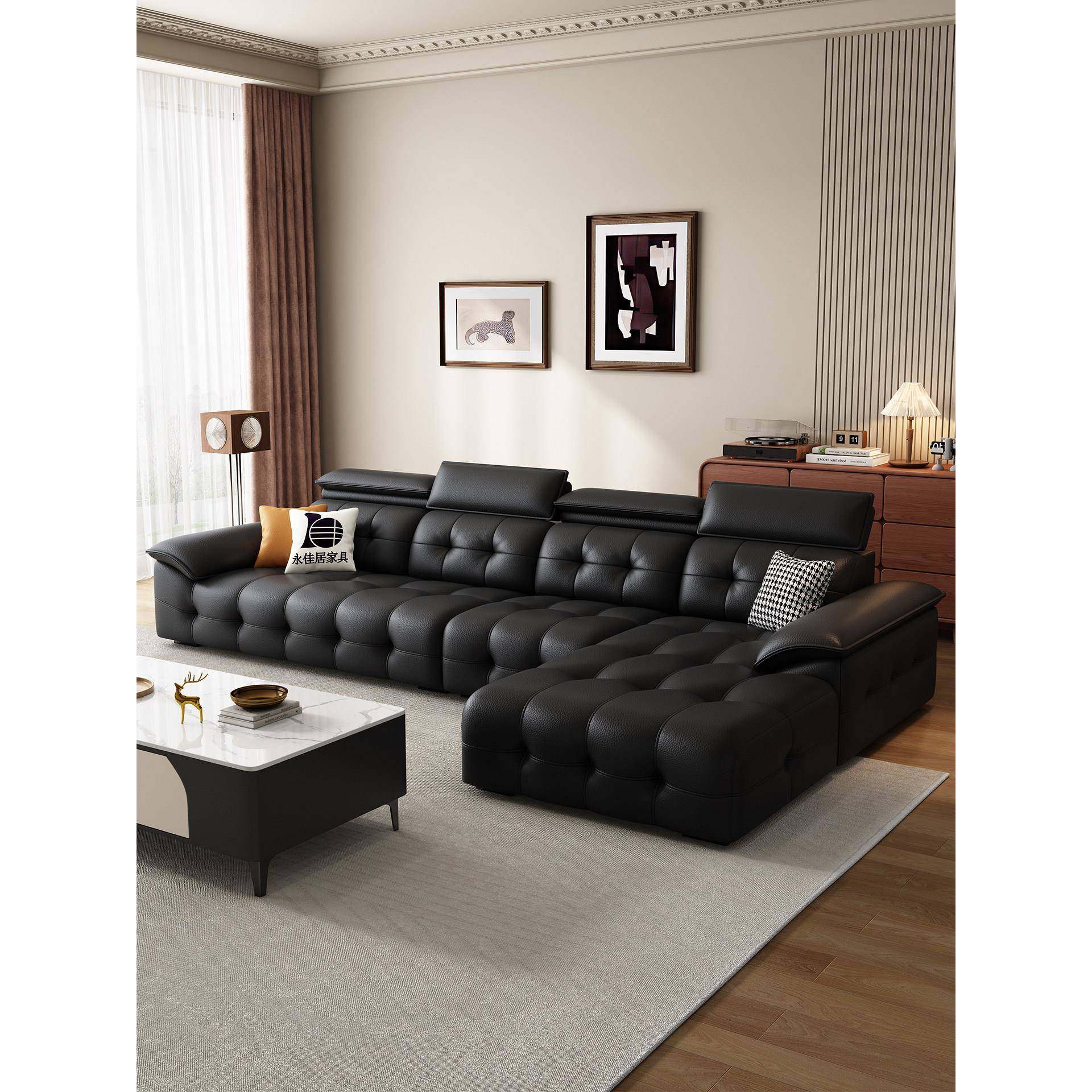 政府补贴2025款劳伦斯真皮沙发客厅直排贵妃大小户型头层牛皮沙发