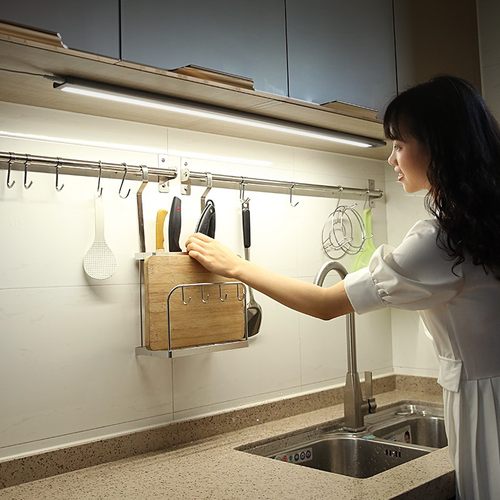 手扫感应橱柜灯led柜底灯带开关长条有线人体感应灯超薄厨房灯条