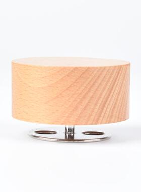 木质中心转 圆形粘土旋转音乐盒底座 DIY创意