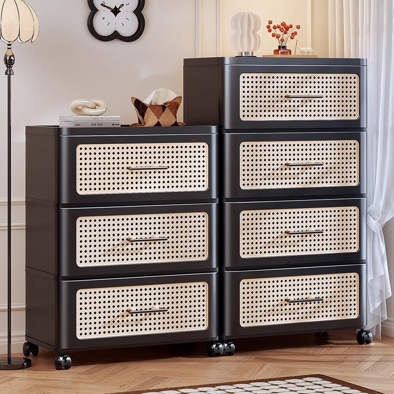 抽屉式收纳柜塑料家用储物柜卧室多层五斗柜客厅落地床头置物柜子