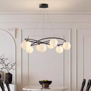 时尚 酒店展厅样板间家居客厅吊灯 简约创意北欧圆环形卧室灯新中式