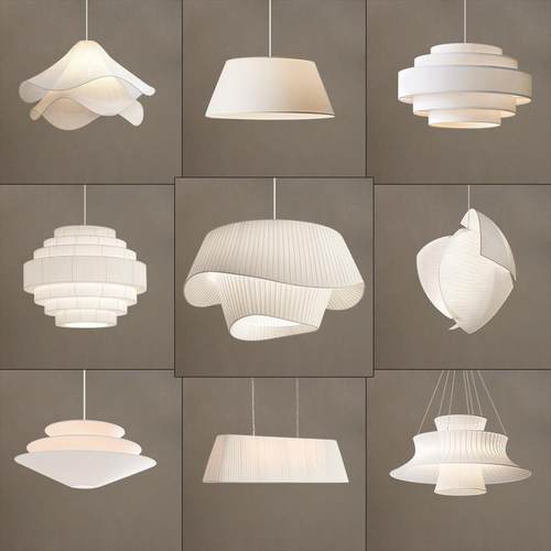 新中式吊灯奶油风北欧布艺个性现代简约餐厅民宿装饰大堂餐饮灯具