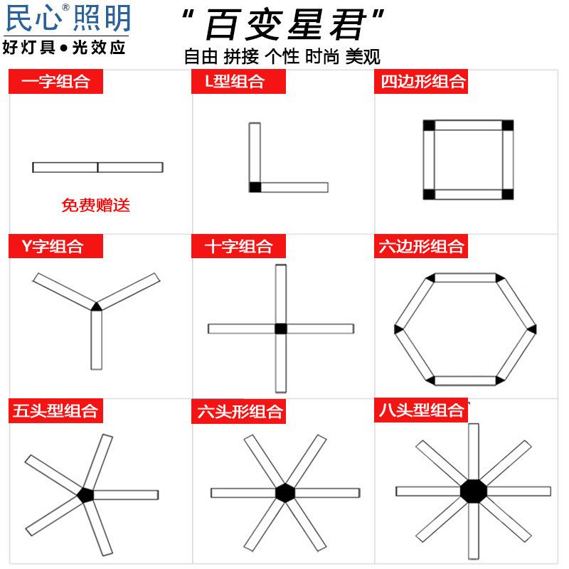 办公室吊灯led简约现代创意健身房网吧理发店发廊超亮工业风灯具