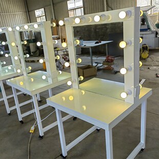照相馆培训学校专用双面化妆台带灯轮化妆镜桌超亮工作室剧院化妆