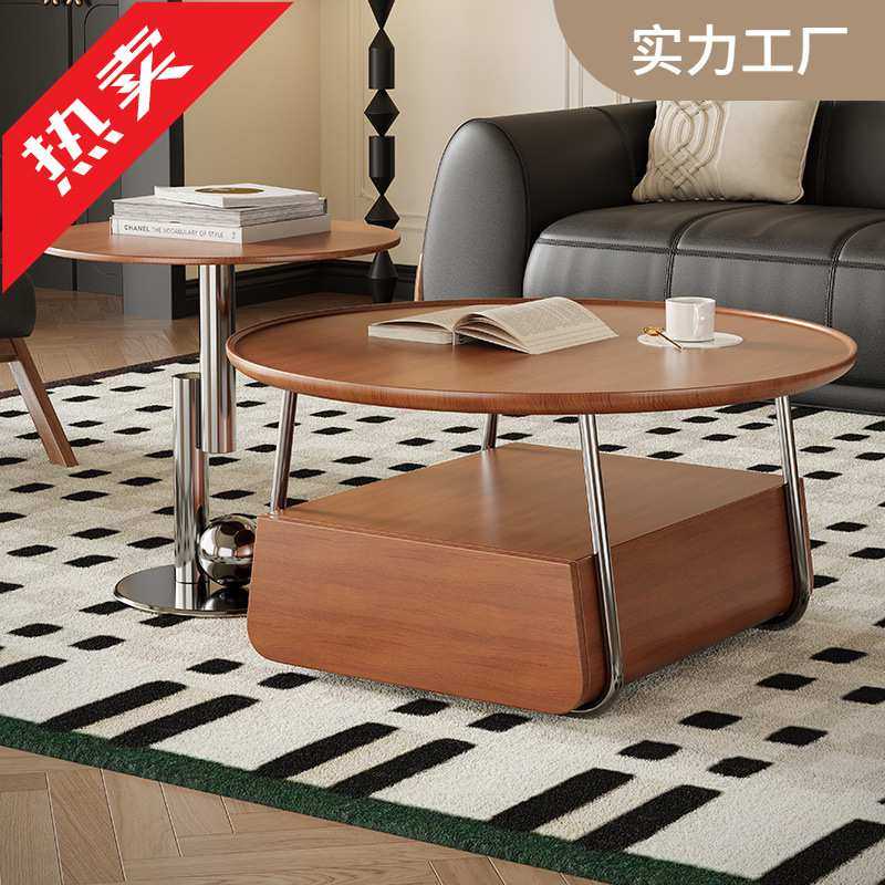 复古中式实木茶几 中古风奶油风设计师大小圆 椭圆储物柜家用客厅,模玩/动漫/周边/娃圈三坑/桌游,模型制作工具/辅料耗材,淘宝优惠券,粉丝福利购,淘宝优惠卷