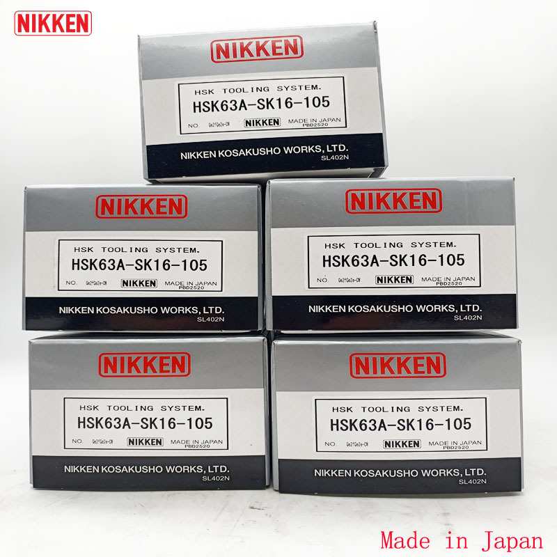 NIKKEN日研高速旋转细杆刀柄HSK63A-SK16-105 BT30-SK25-90原装