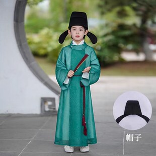 儿童汉服男童春秋款宋制古装李白明制唐装演出服男孩夏季2024新款