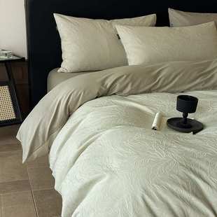 2025新款60支全棉床上四件套水洗纯棉床单被套床笠A类轻奢高级感