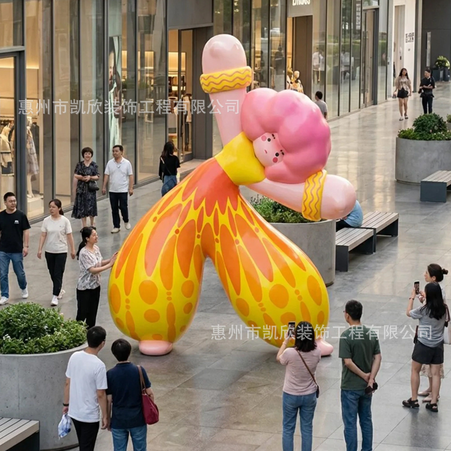 大型玻璃钢雕塑商场景区雕塑厂家ip动漫人物摆件网红动画公仔卡通