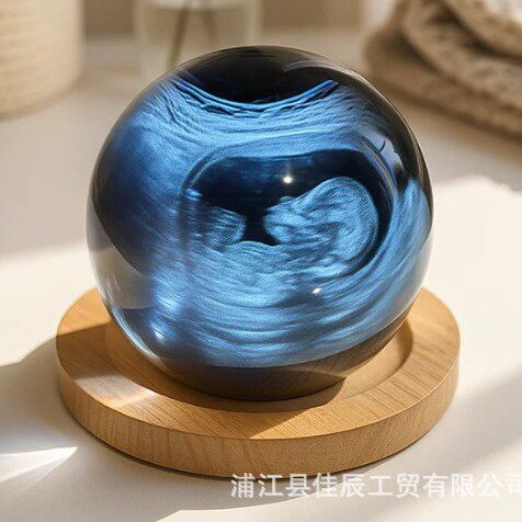 新款水晶球创意视频音乐玻璃球播放器定 制跨境水晶摆件生日礼物