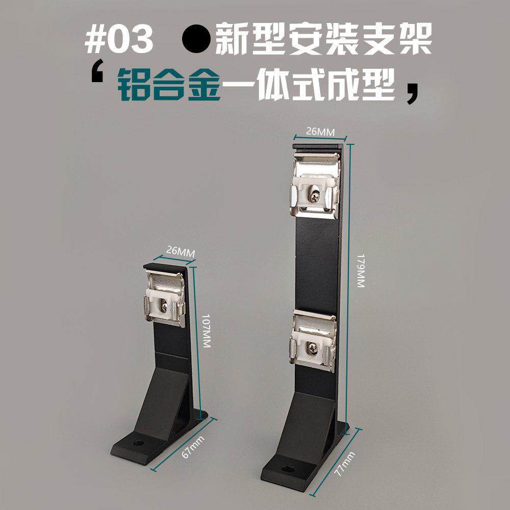 全铝合金新款加厚下滑式罗马杆轨道黑白色静音单双卧室窗帘杆侧装