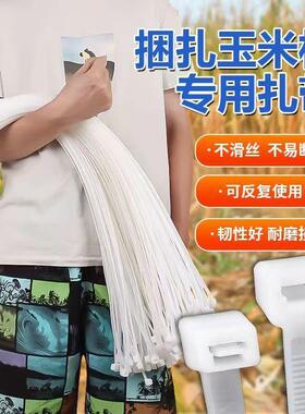 厂家塑尼扎自锁式料扎带加长XAH白色束龙线带捆带玉米秸秆勒死狗