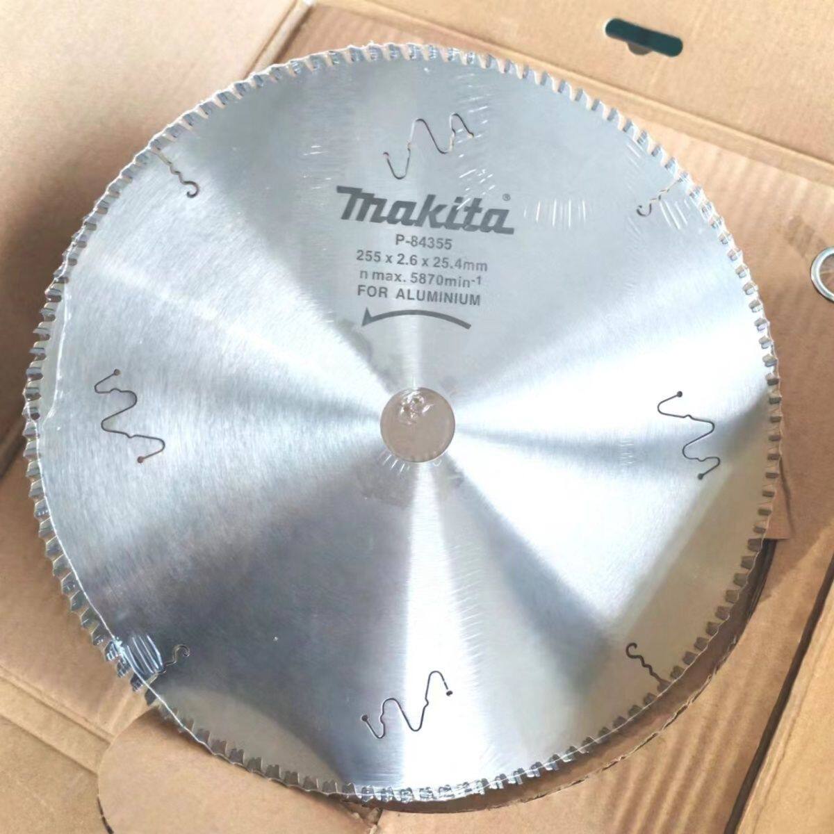 Makita牧田铝合金锯片铝型材切割锯片255mm超薄消音散热P-84355