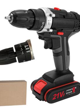 21V电动工充25268电钻锂电钻家手钻枪手电钻电动螺丝刀双速带具用