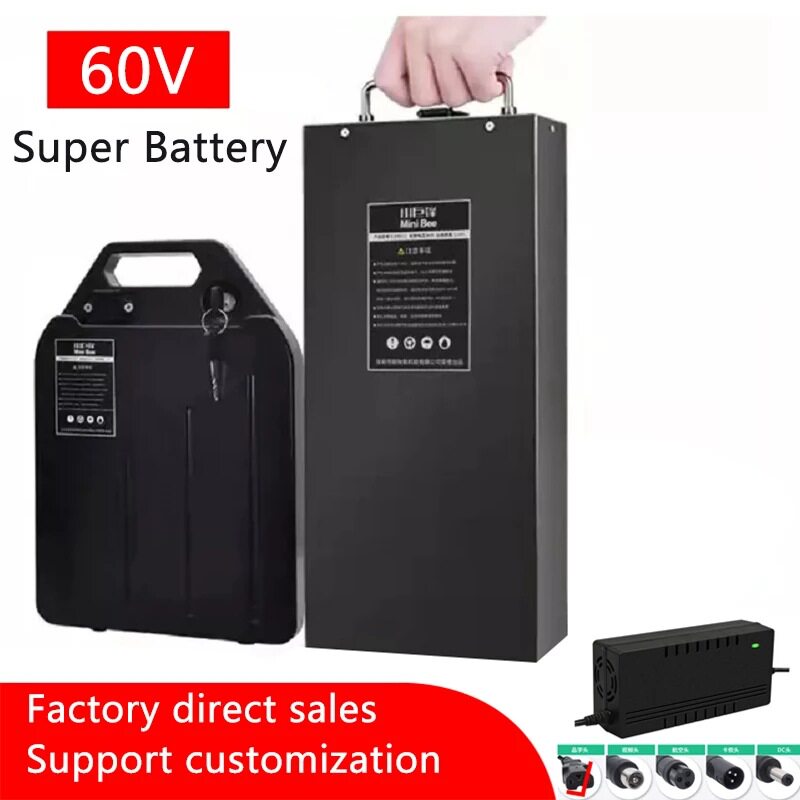 厂家批发48伏60V20ah防水外壳款18650动力锂电池组哈雷电动车电池