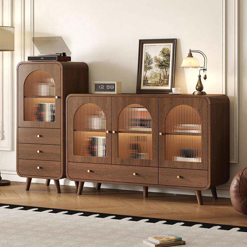 复JIR风餐边斗柜客厅电视边柜古靠墙储物收柜卧室床尾置纳物旁矮