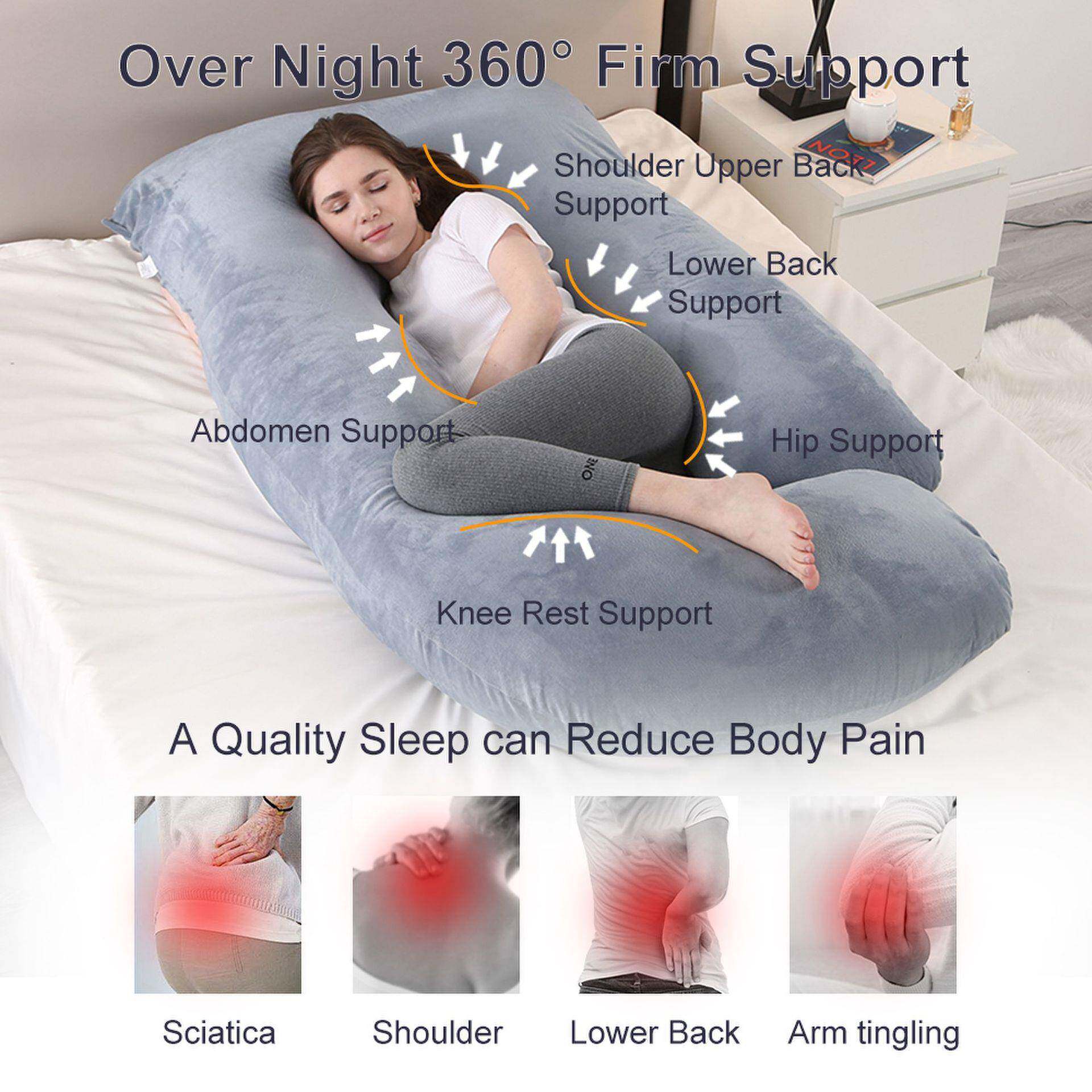 J型孕枕0099头支撑背部腿部腹腰枕功部能护妇腰侧睡抱枕多枕芯