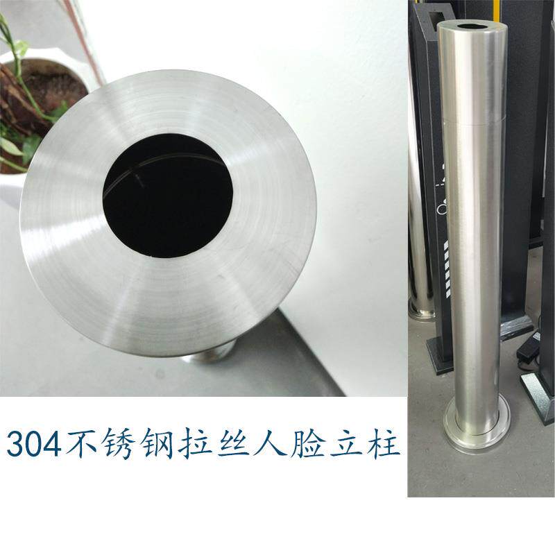 不钢人识别脸不锈钢立立柱门禁机读锈卡器电动广告门刷卡立柱架室