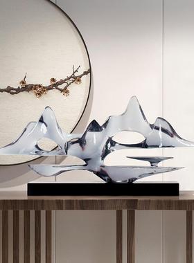 艺贝子山新中式售堂楼处抽象透明靠山雕塑酒店大云雾海艺CP-5047