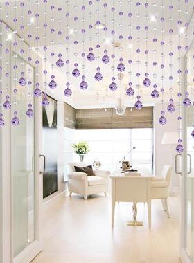 珠帘水门晶隔断帘子帘帘玄关家用装饰厅卫生挂间卧室FKJ7TT69客免