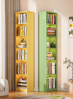 ?IZX钢书制转角窄架简落地收纳铁皮储物柜缝小易书柜客厅铁艺夹置