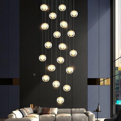 新约款MC272现代轻奢客大吊灯复墅式楼别楼梯灯创意大气简厅亚克