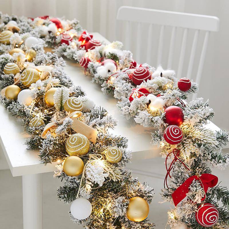 圣诞节雪花藤条圣诞树上饰品墙门263面框挂件窗商场橱大型场景装