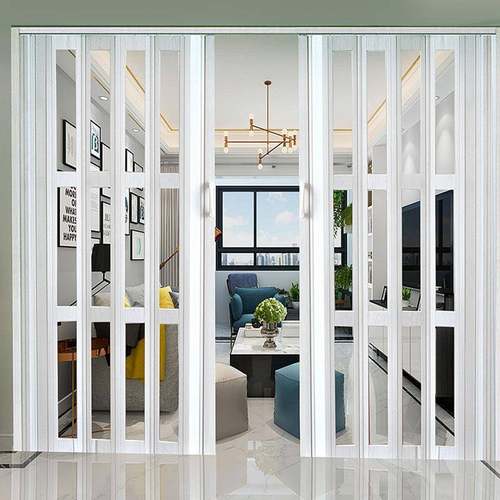 开放拉式厅厨房卫生间门折叠门隔PVC推门门帘厕AYW所客冷气断门