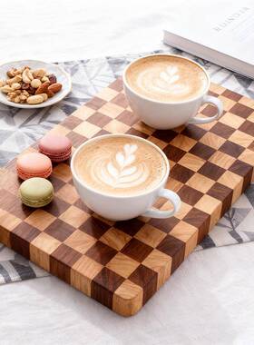 面菜UXL板家板用相思加厚砧板案厨房切菜双可用木质棋盘格水果板